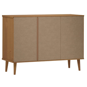 Credenza MOLDE Marrone 113x40x80 cm in Legno Massello di Pino cod mxl 23516