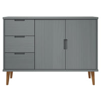 Credenza MOLDE Grigia 113x40x80 cm in Legno Massello di Pino 350515