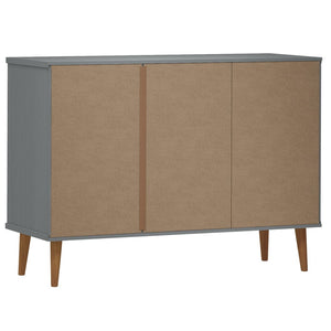 Credenza MOLDE Grigia 113x40x80 cm in Legno Massello di Pino 350515