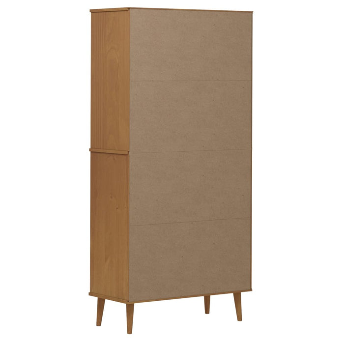 Libreria MOLDE Marrone 85x35x170,5 cm in Legno Massello di Pino