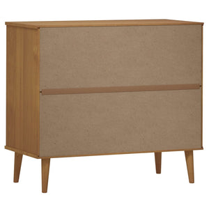 Credenza MOLDE Marrone 90x40x80 cm in Legno Massello di Pino 350546