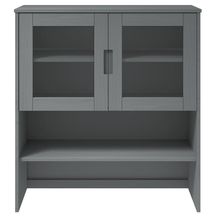 Piano Credenza MOLDE Grigio 90x35x100 cm Legno Massello di Pino