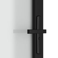 Porta Interna 93x201,5 cm Nero Opaco Vetro e Alluminio cod mxl 71259