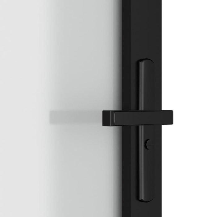 Porta Interna 102,5x201,5 cm Nero Opaco in Vetro e Alluminio cod mxl 62639