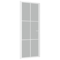 Porta Interna 83x201,5 cm Bianco Opaco Vetro e Alluminio cod mxl 78124