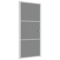 Porta Interna 93x201,5 cm Bianca in Vetro ESG e Alluminio cod mxl 58328