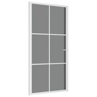 Porta Interna 102,5x201,5 cm Bianca in Vetro ESG e Alluminio cod mxl 58337