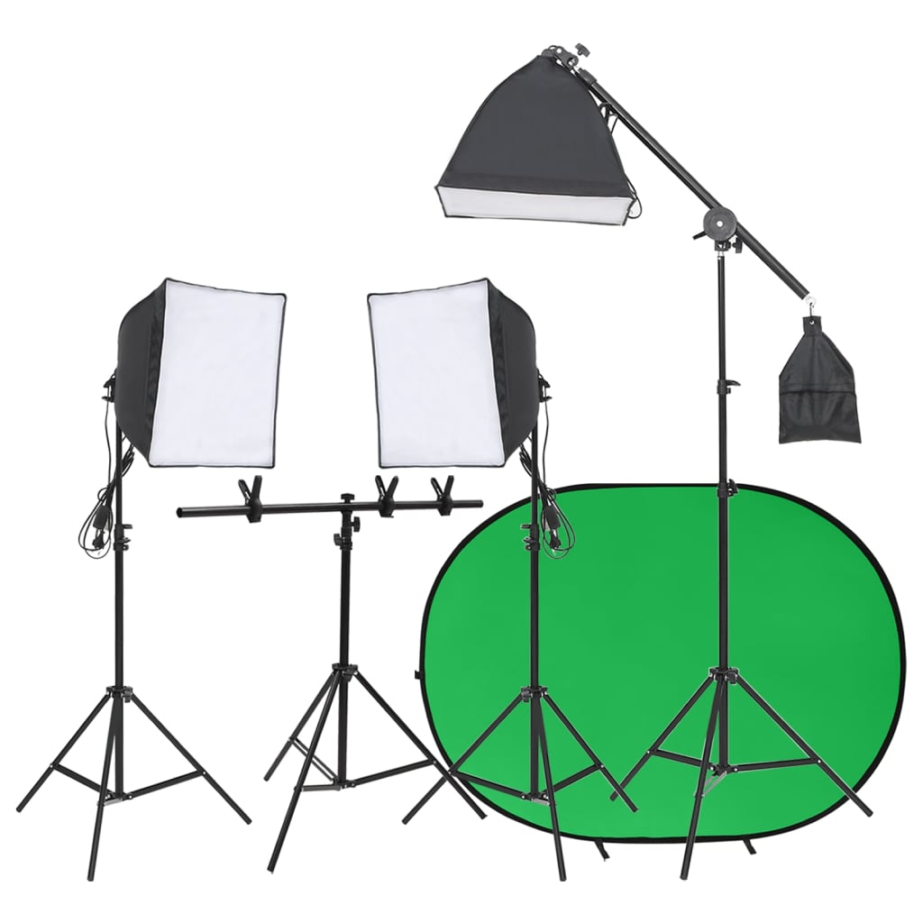 Kit per Studio Fotografico con Set di Luci e Fondale 3143970