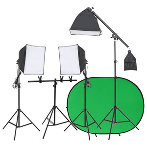 Kit per Studio Fotografico con Set di Luci e Fondale 3143970