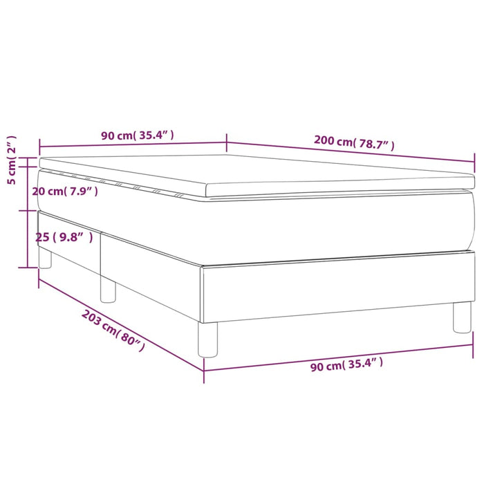 Giroletto a Molle con Materasso Blu 90x200 cm inTessuto cod mxl 34588