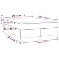 Giroletto a Molle con Materasso Marrone Scuro 140x190cm Tessuto 3144418