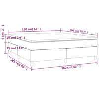 Giroletto a Molle con Materasso Marrone Scuro 160x200cm Tessuto cod mxl 60028