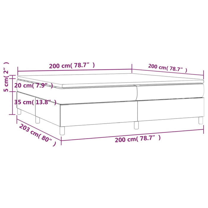 Giroletto a Molle con Materasso Tortora 200x200 cm in Tessuto cod mxl 61717