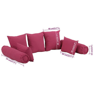 Set di Cuscini 7 pz in Tessuto Rosa cod mxl 68189