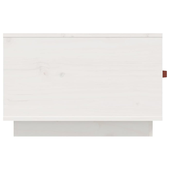 Tavolino da Salotto Bianco 60x53x35 cm Legno Massello di Pino