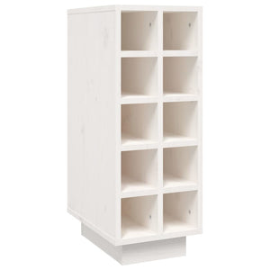 Portabottiglie Bianco 23x34x61 cm in Legno Massello di Pino cod mxl 49767