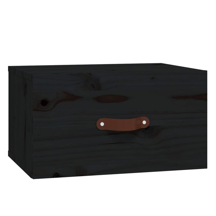 Comodino a Muro Nero 40x29,5x22 cm 820994