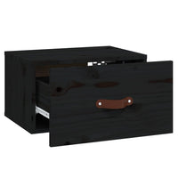 Comodino a Muro Nero 40x29,5x22 cm 820994