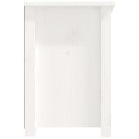 Mobile Porta TV Bianco 114x35x52 cm in Legno Massello di Pino cod mxl 18461