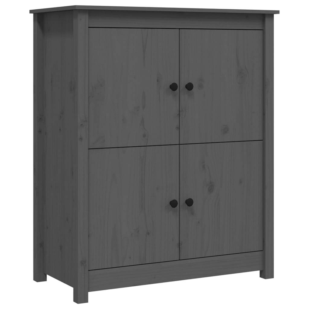 Credenza Grigia 83x41,5x100 cm in Legno Massello di Pino cod mxl 26156