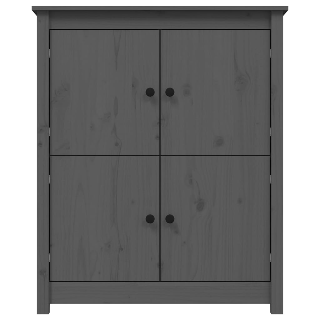 Credenza Grigia 83x41,5x100 cm in Legno Massello di Pino cod 10926