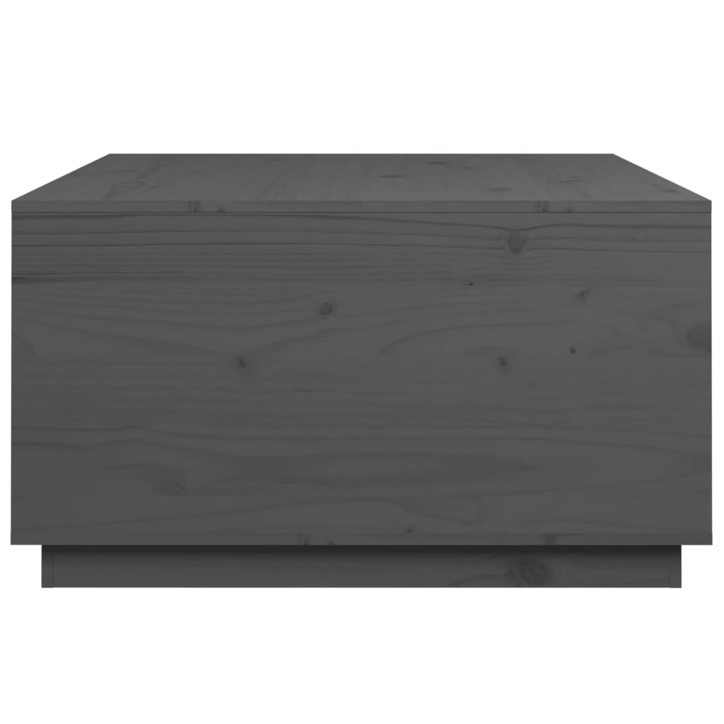 Tavolino da Salotto Grigio 80x80x45 cm Legno Massello di Pino 821519