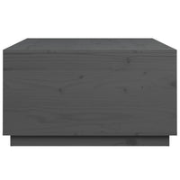 Tavolino da Salotto Grigio 80x80x45 cm Legno Massello di Pino 821519