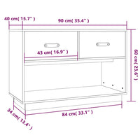 Mobile Porta TV Miele 90x40x60 cm in Legno Massello di Pino