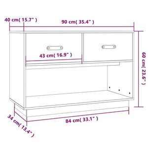 Mobile Porta TV ambra 90x40x60 cm in Legno Massello di Pino 821525