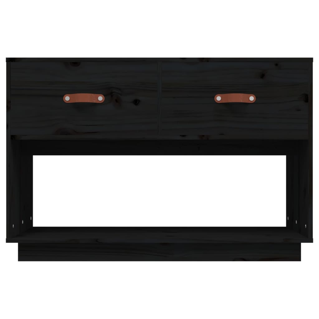 Mobile Porta TV Nero 90x40x60 cm in Legno Massello di Pino cod 11161