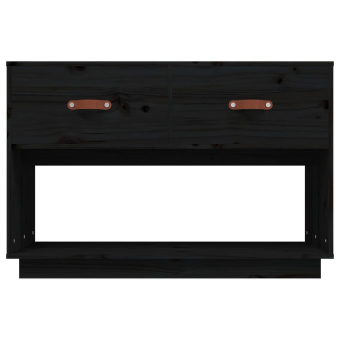 Mobile Porta TV Nero 90x40x60 cm in Legno Massello di Pino cod 11161