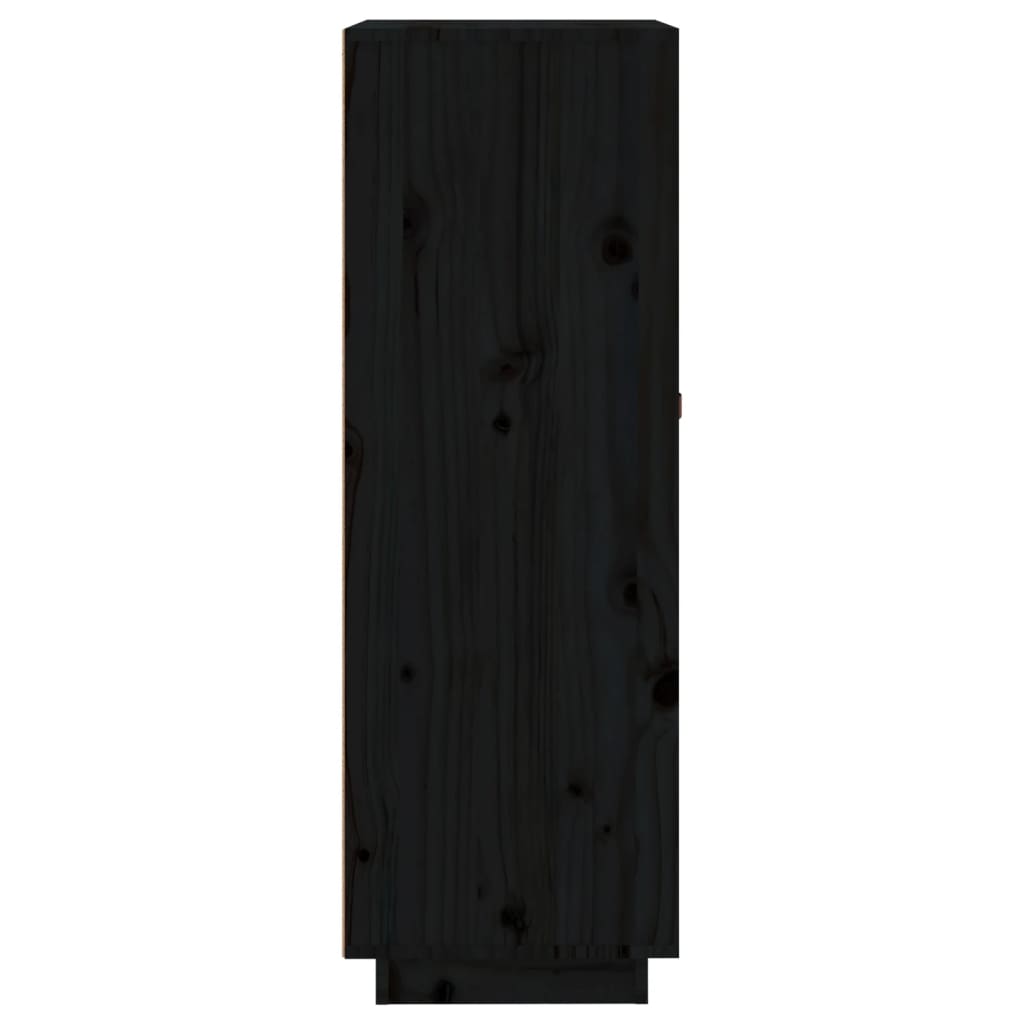 Portabottiglie Nero 45x34x100 cm in Legno Massello di Pino cod mxl 44310