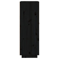 Portabottiglie Nero 45x34x100 cm in Legno Massello di Pino cod mxl 44310