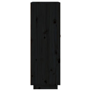 Portabottiglie Nero 45x34x100 cm in Legno Massello di Pino cod mxl 44310