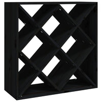 Portabottiglie Nero 62x25x62 cm in Legno Massello di Pino 821546