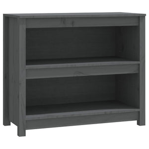 Libreria Grigia 80x35x68 cm in Legno Massello di Pino 821676