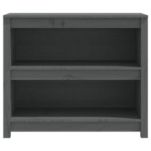 Libreria Grigia 80x35x68 cm in Legno Massello di Pino 821676