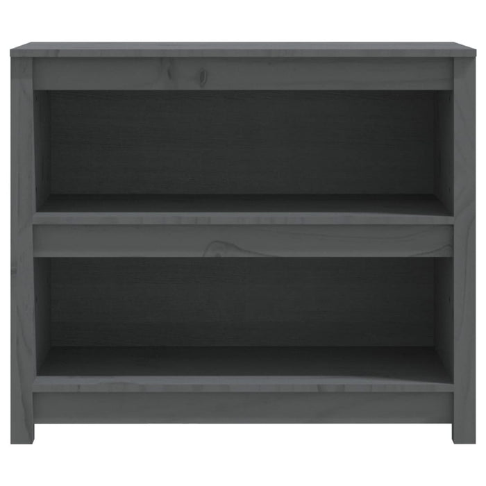 Libreria Grigia 80x35x68 cm in Legno Massello di Pino 821676