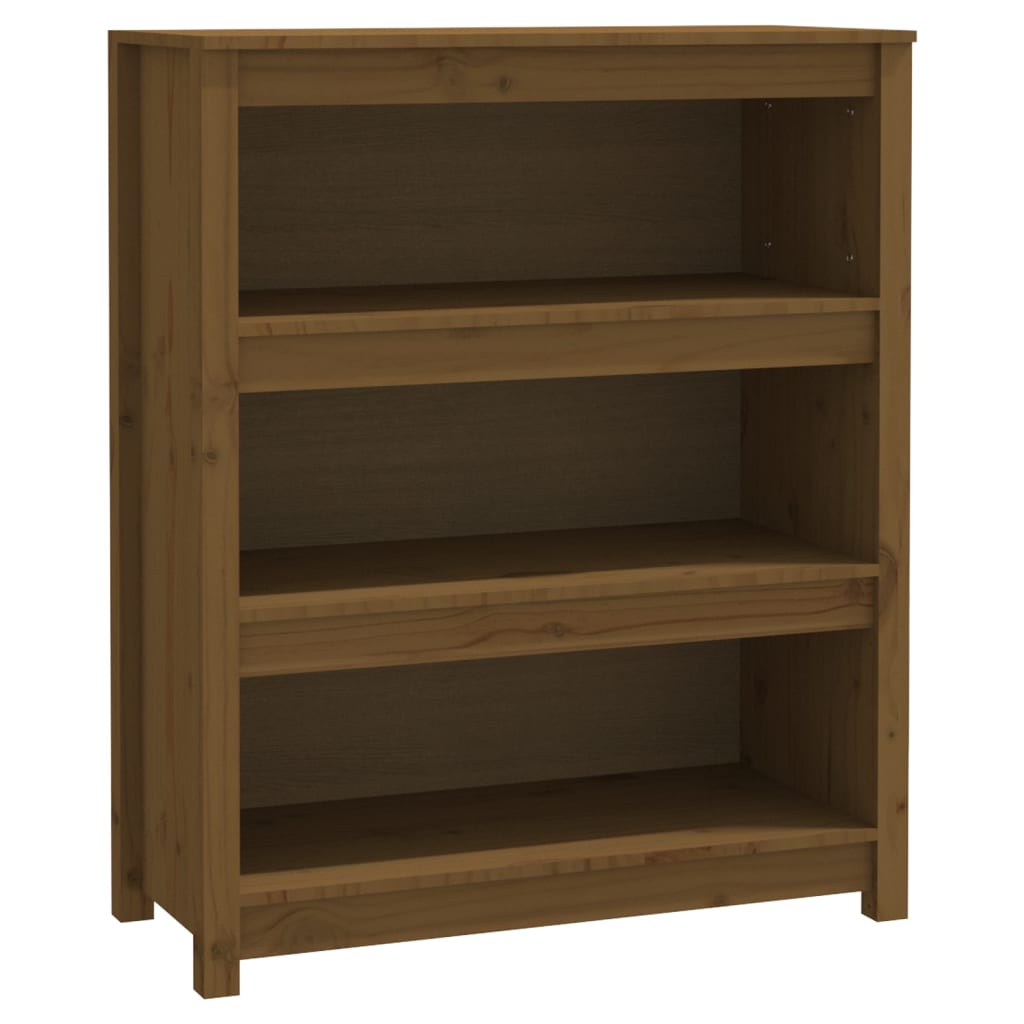 Libreria Marrone Miele 80x35x97 cm in Legno Massello di Pino