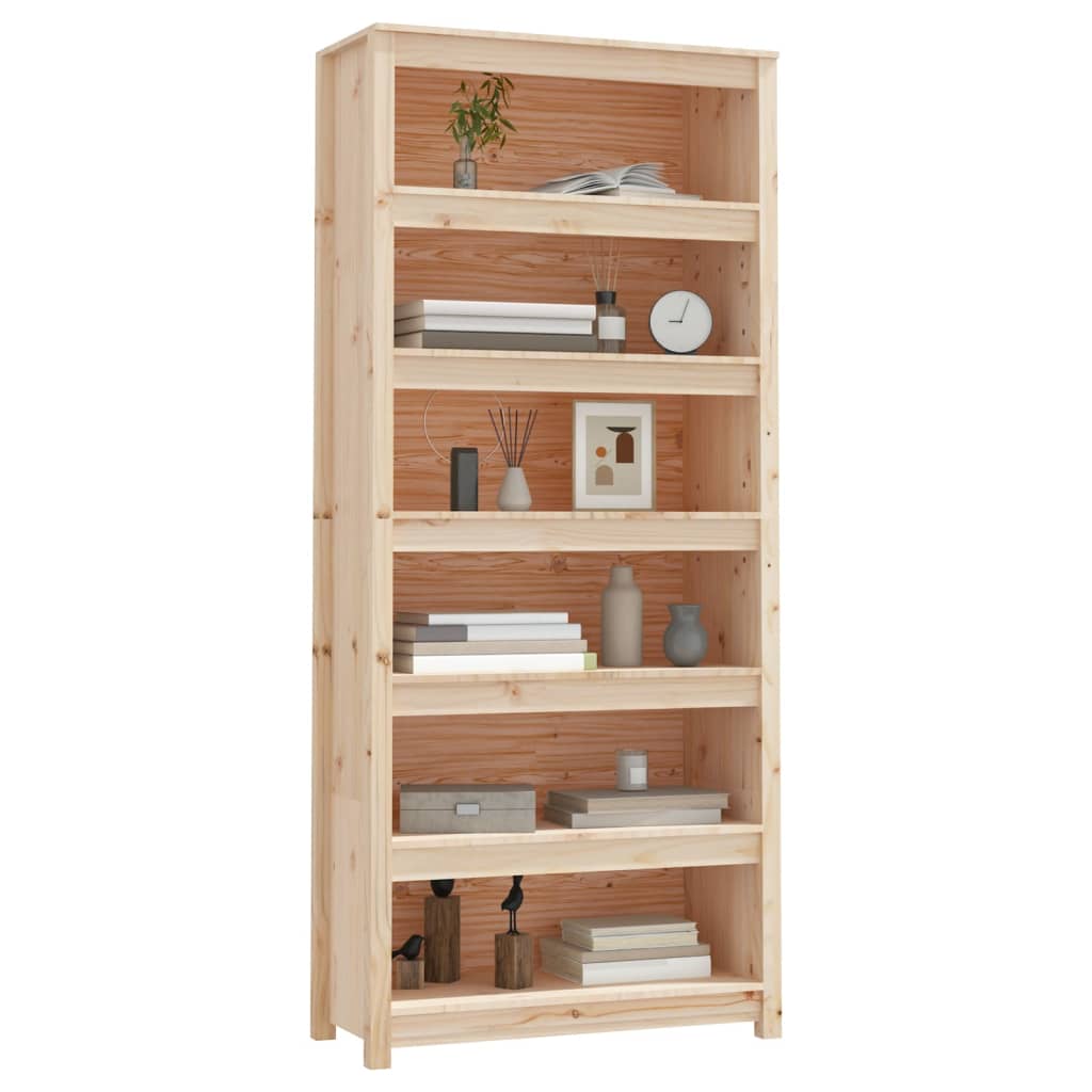 Libreria 80x35x183 cm in Legno Massello di Pino cod mxl 18156