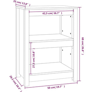 Libreria Marrone Miele 50x35x68 cm in Legno Massello di Pino