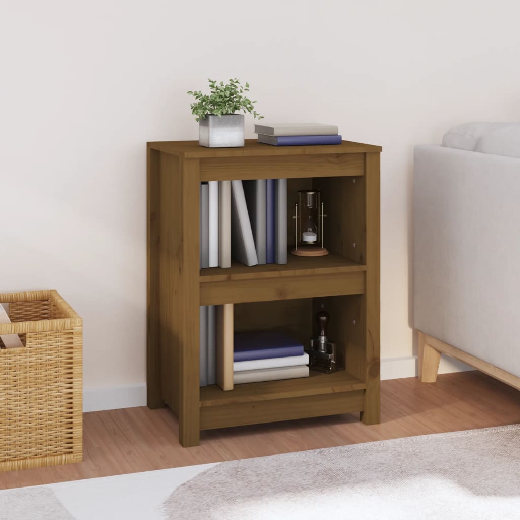 Libreria Marrone Miele 50x35x68 cm in Legno Massello di Pino