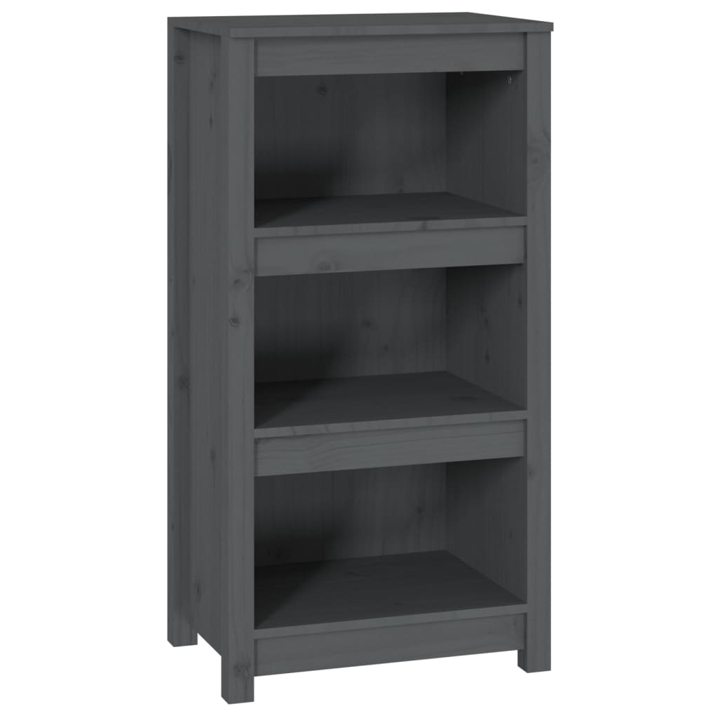 Libreria Grigia 50x35x97 cm in Legno Massello di Pino cod 9586