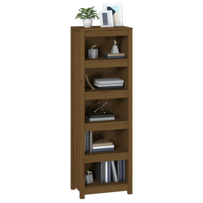 Libreria Marrone Miele 50x35x154 cm in Legno Massello di Pino cod 10359