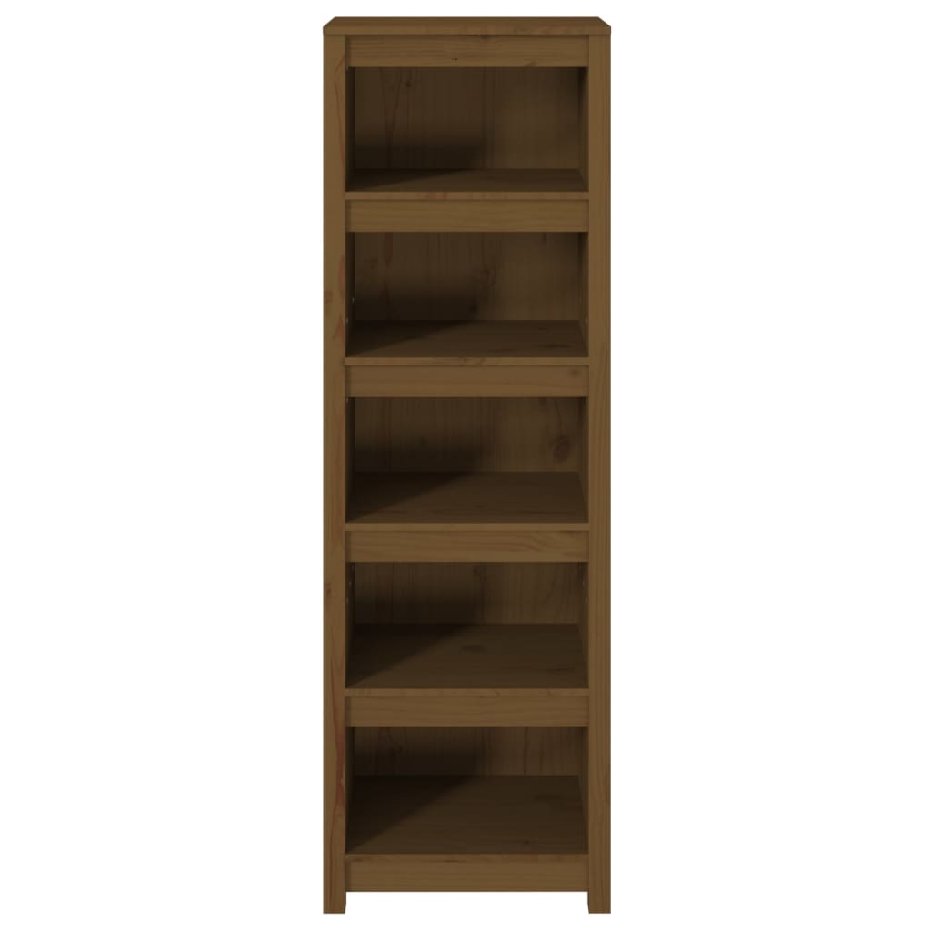 Libreria Marrone Miele 50x35x154 cm in Legno Massello di Pino