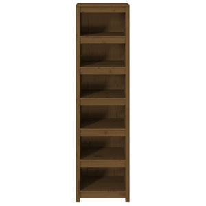 Libreria Marrone Miele 50x35x183 cm in Legno Massello di Pino