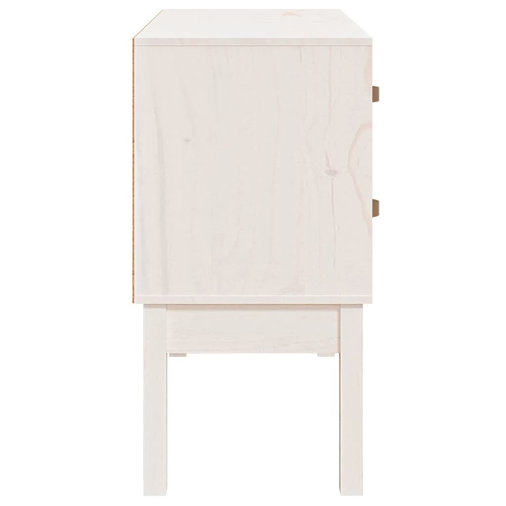 Mobile Consolle Bianco 90x40x78 cm in Legno Massello di Pino