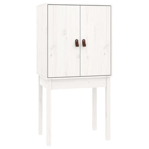 Credenza Bianca 60x40x120 cm in Legno Massello di Pino