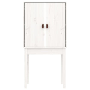 Credenza Bianca 60x40x120 cm in Legno Massello di Pino