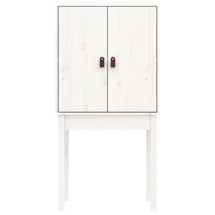 Credenza Bianca 60x40x120 cm in Legno Massello di Pino